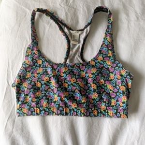 Floral sport bra